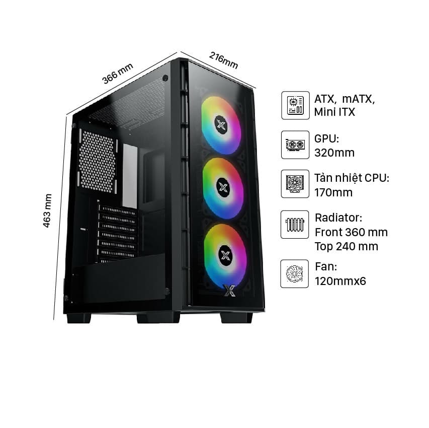 Case Xigmateck Elite One 3F Black